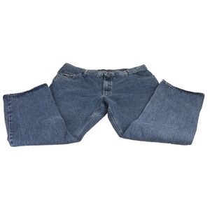 Vintage‎ Diamond Gusset Men's Jean's 48x32 Blue Medium Wash Cotton Straight USA